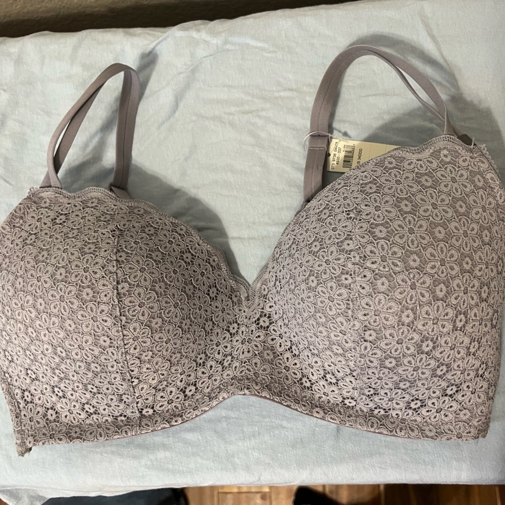 Aerie Lace Bra in Lavender Gray